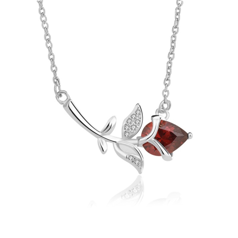 925 silver necklace, ROSE - Picture 3 of 5
